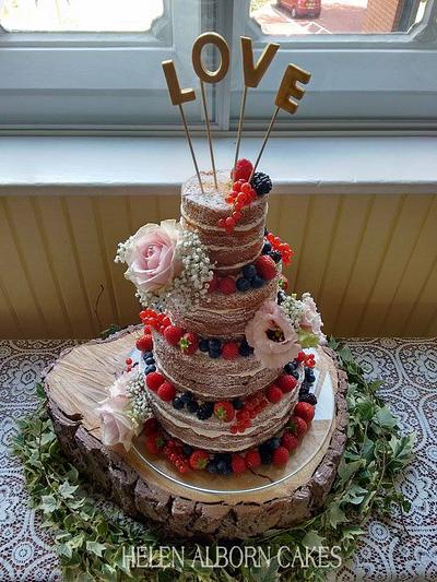 Naked wedding cake - Cake by Helen Alborn  