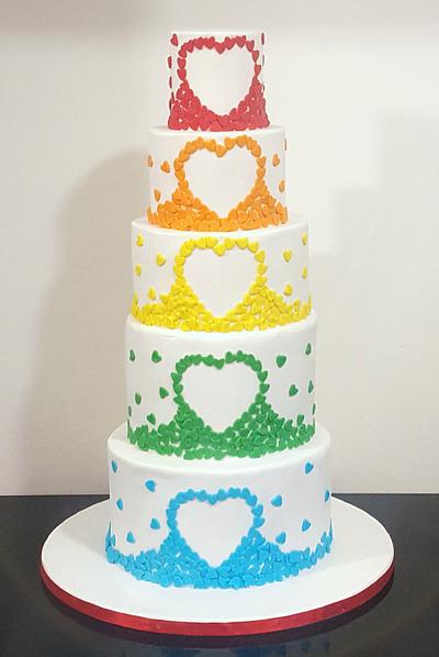 Rainbow love - Cake by Santis