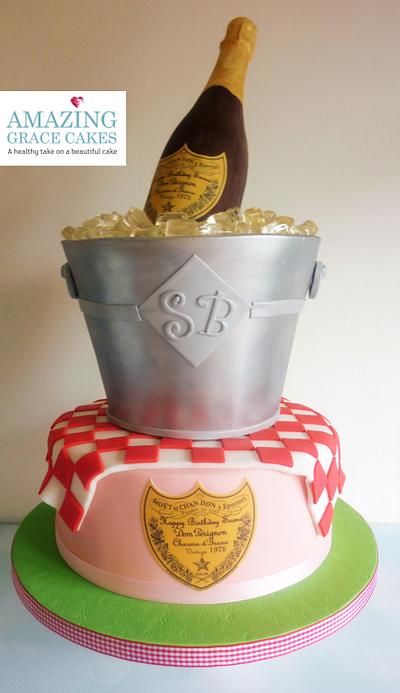 Champagne Picnic Cake - Cake by Amazing Grace Cakes