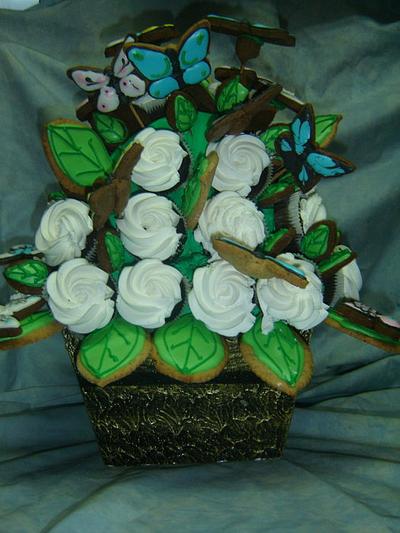 Rose bush with butterflys - Cake by Katarina