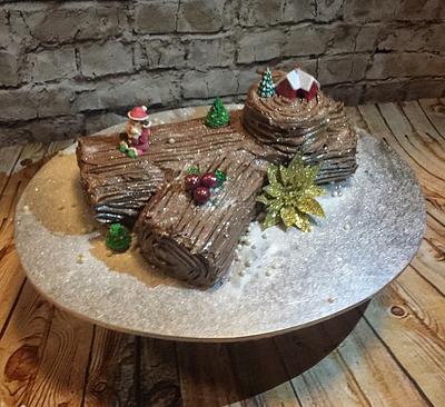Bûche de Noel or Yuel log Cake - Cake by Inspired Sweetness