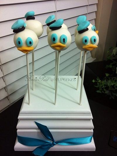 Donald Duck Cake Pops - Cake by Beau Petit Cupcakes (Candace Chand)