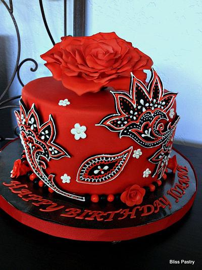 Dramatic Paisley - Cake by Bliss Pastry