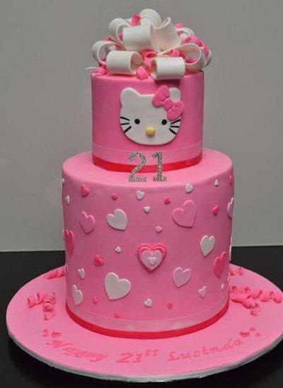 Hello Kitty 21st Birthday  - Cake by Five Starr Cakes & Toppers