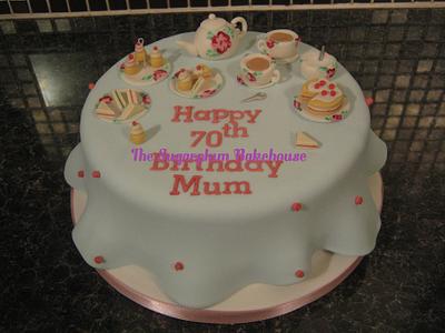 Afternoon Tea themed Cake - Cath Kidston Inspired - Cake by Sam Harrison