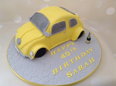 VW Beetle 40th birthday cake - Cake by Yvonne Beesley