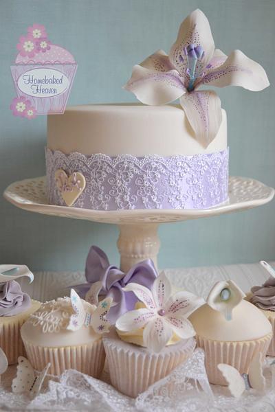 Lilies & butterflies - Cake by Amanda Earl Cake Design