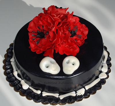 scull elegant cake  - Cake by katarina139