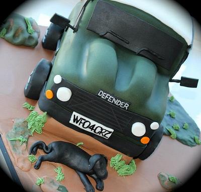 Off roading LandRover Defender Birthday Cake - Cake by InsanelyCakes