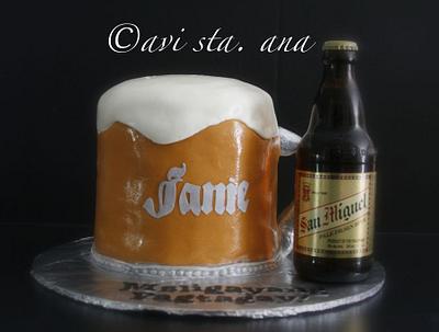 Beer Mug Cake - Cake by ALotofSugar