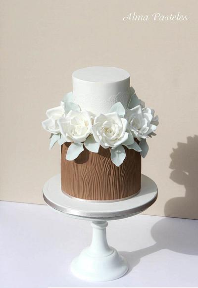 Woodland inspired wedding cake - Cake by Alma Pasteles
