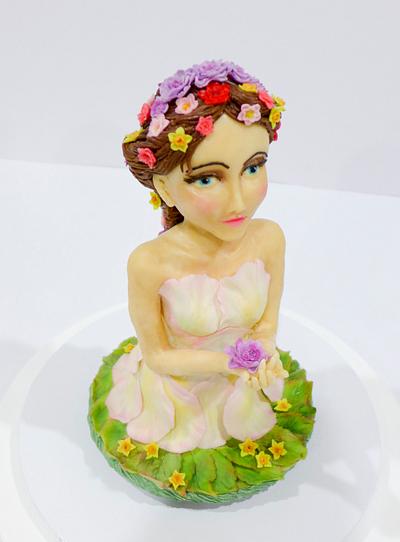 Lady of Spring - All modelling chocolate cake topper  - Cake by Robert Harwood