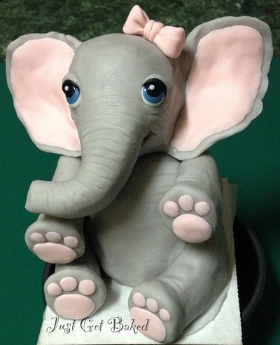 Sweet Baby Elephant themed baby shower! - Cake by Kyrie ~ Just Get Baked