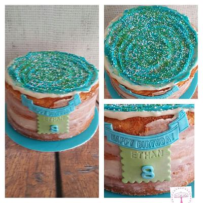 Blue and green, a birthday cake for A boy - Cake by The Cake Platter