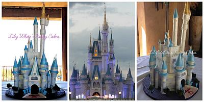 Disney castle inspired cake - Cake by Lily White's Party Cakes