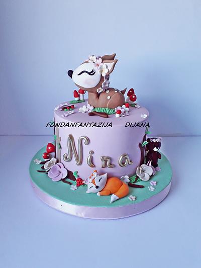 Forest animal cake - Cake by Fondantfantasy