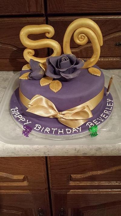 Purple roses - Cake by Paul Kirkby