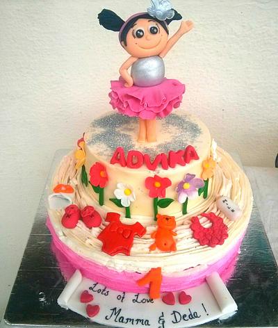Happy Little Girls First birthday cake - Cake by SweetFantasyCakes