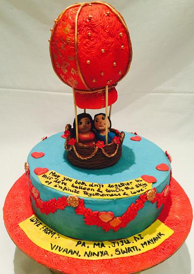 Hot air balloon theme - Cake by Aakanksha