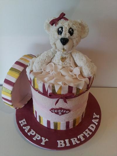 Double barrel Teddy bear cake  - Cake by Bistra Dean 
