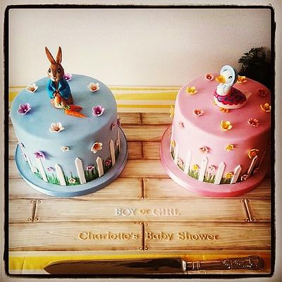 Peter Rabbit Babyshower Cake - Cake by Cutsie Cupcakes