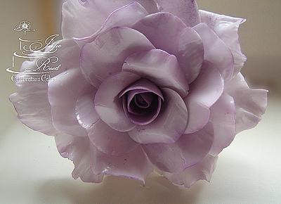 Lilac Ombre Rose - Cake by Julie Reed Cakes