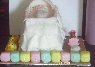 christening cake - Cake by karen warren