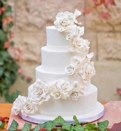 White Wedding Cake - Cake by Tammy Youngerwood