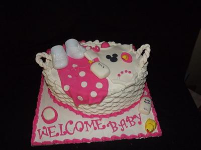 baby shower basket - Cake by tiffany