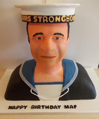 Merchant navy head and shoulders - Cake by David Mason