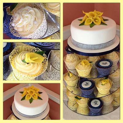 Wedding Cake & Cupcakes - Cake by Claire's Cakes (Romsey, Hampshire)
