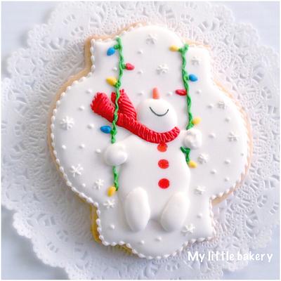 Happy Snowman cookie - Cake by Nadia "My Little Bakery"