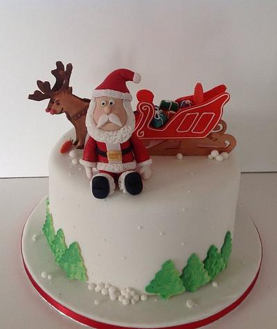Santa and his sledge - Cake by Lynnsmith