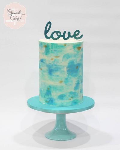 Spread Love - Watercolor Cake - Cake by Classically Cakes