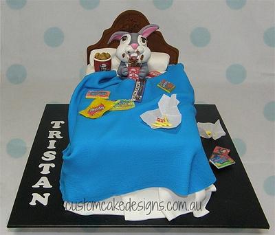 Junk Food in Bed Bunny - Cake by Custom Cake Designs