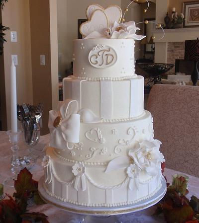 Wedding cake for my Grandaughter - Cake by jan14grands