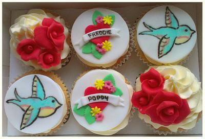 tattoo cupcakes - Cake by Amy