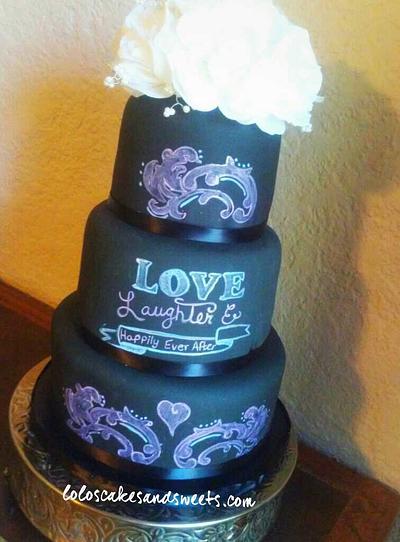 Chalkboard Wedding Cake - Cake by Lolo's Cakes and Sweets