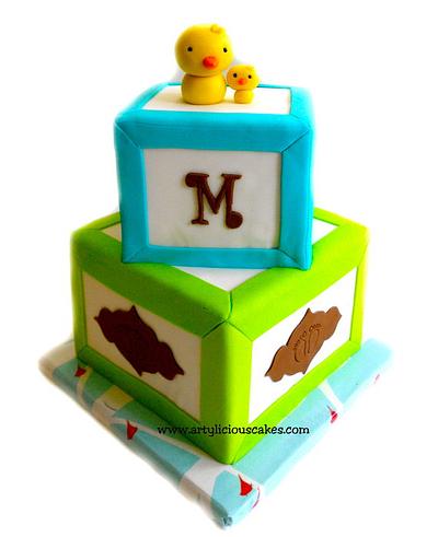 Ducky baby block - Cake by iriene wang