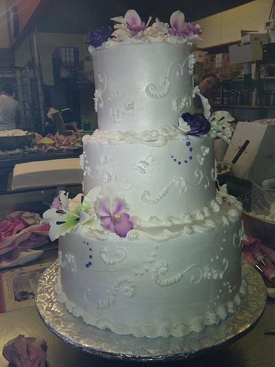 Orchid Wedding - Cake by KoffeeKupBakery