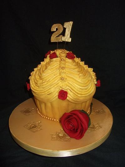 Beauty and the beast inspired giant cupcake - Cake by Judedude
