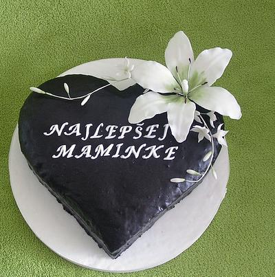 Sacher cake with lily - Cake by Anka