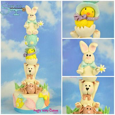 Easter Totem Pole cake - Cake by Sweet Janis