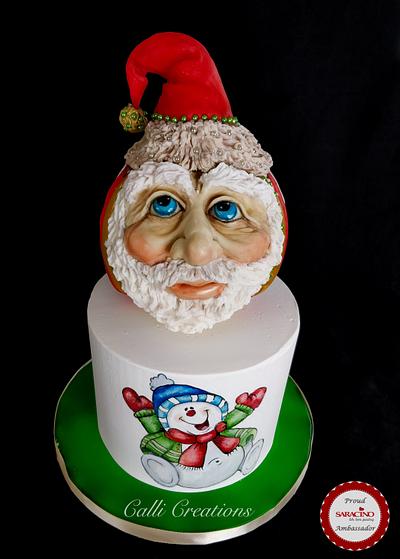 Santa Bauble Cake  - Cake by Calli Creations