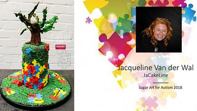Sugar Art For Autism Collaboration #AutismAwareness #SugarArt4Autism #AcceptanceIsAwareness - Cake by Jacqueline