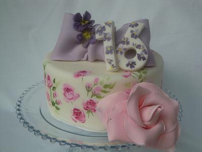 Rose and violets - Cake by Caterina Fabrizi
