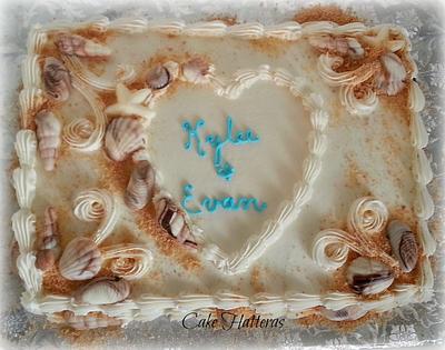 Beach Wedding Sheet Cake - Cake by Donna Tokazowski- Cake Hatteras, Martinsburg WV