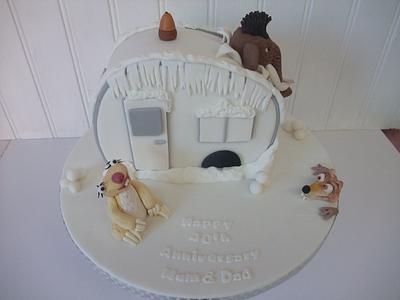 Ice Age meets Caravanning !!   - Cake by The Stables Pantry 