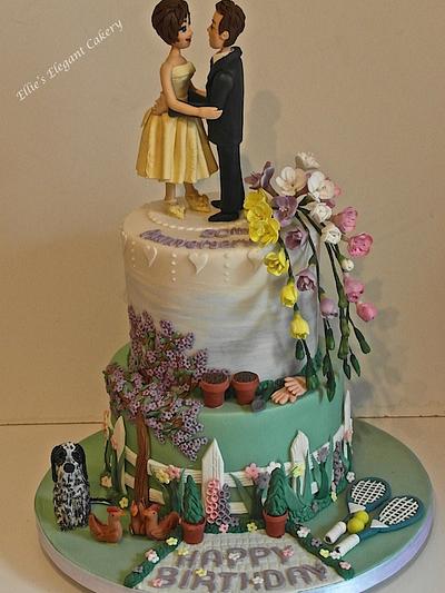 Romantic anniversary :) - Cake by Ellie @ Ellie's Elegant Cakery