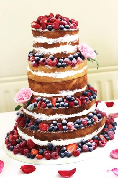 Naked wedding cake - Cake by Siobhan Buckley